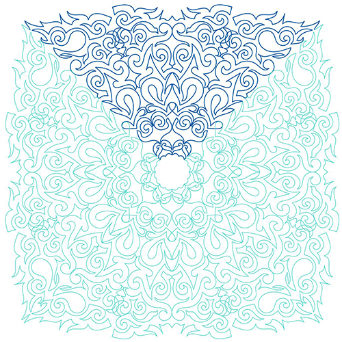 Elaborate Mandala Quarter Block Triangle | Quiltable | Jen Eskridge