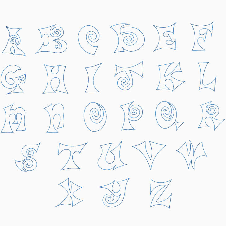 Funky Fresh Alphabet - 26 Block Collection | Quiltable | Jen Eskridge
