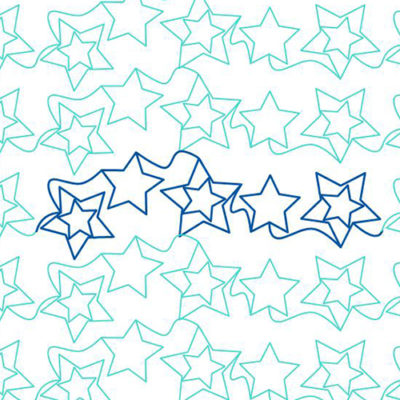 Tossed Stars Edge-to-Edge Design - Mixed Stars | Quiltable | Jen Eskridge