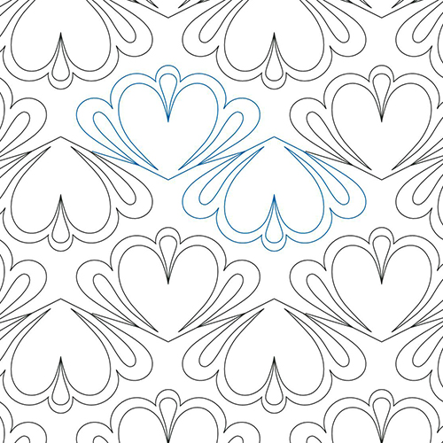 Flippin Hearts Edge to Edge Design | Quiltable | Jen Eskridge