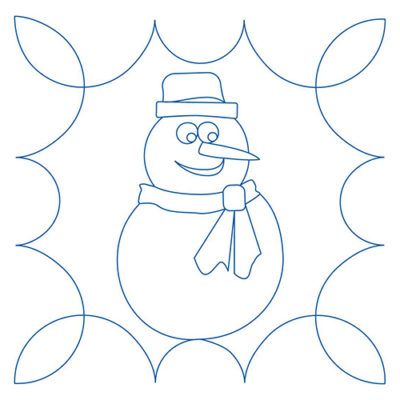 Snowman Party Block-Single | Quiltable | Jen Eskridge
