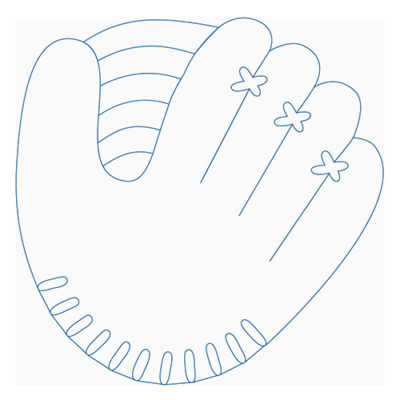 Baseball Glove Block | Quiltable | Cathie Zimmerman