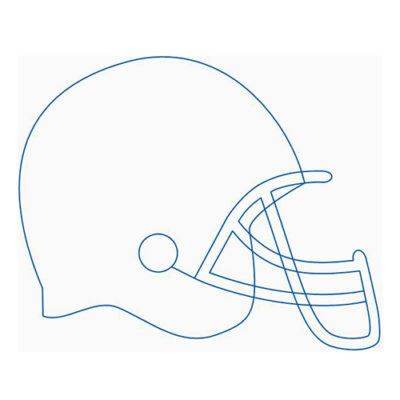 Football Helmet Block | Quiltable | Cathie Zimmerman