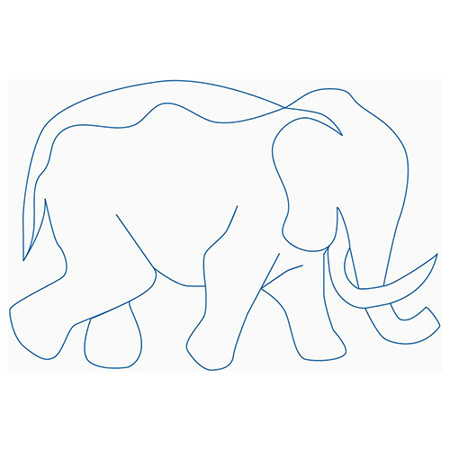 Single Elephant Block | Jen Eskridge | Quiltable