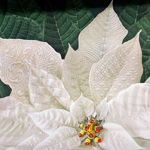 Multifarious Dream Big Holiday Poinsettia Project | A Bit Orange | Quiltable
