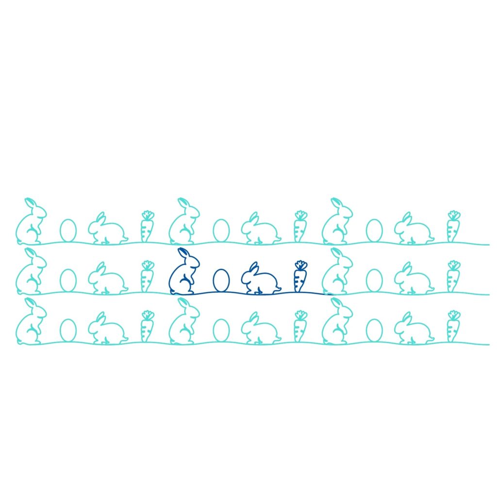 Border For Rabbits Spring Rabbits Border - Pro-Stitcher