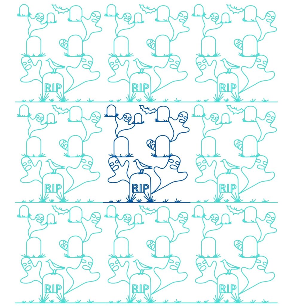310 Rip Pattern Haunted Graveyard RIP - Pro-Stitcher